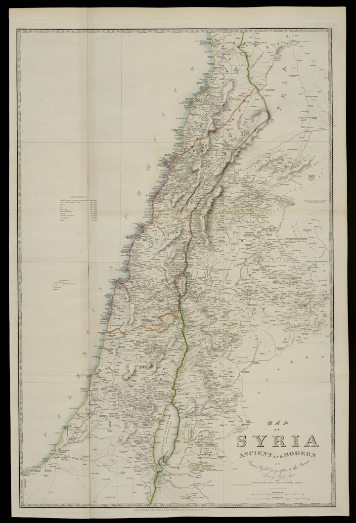 ウィルド作製パレスチナ・レバノン地図