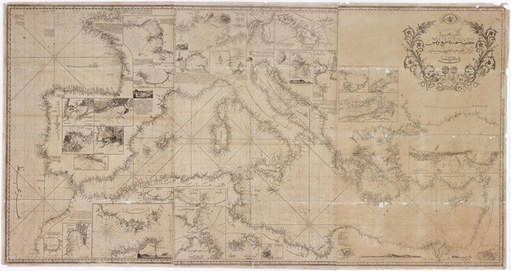 オスマン海軍省作製地中海図