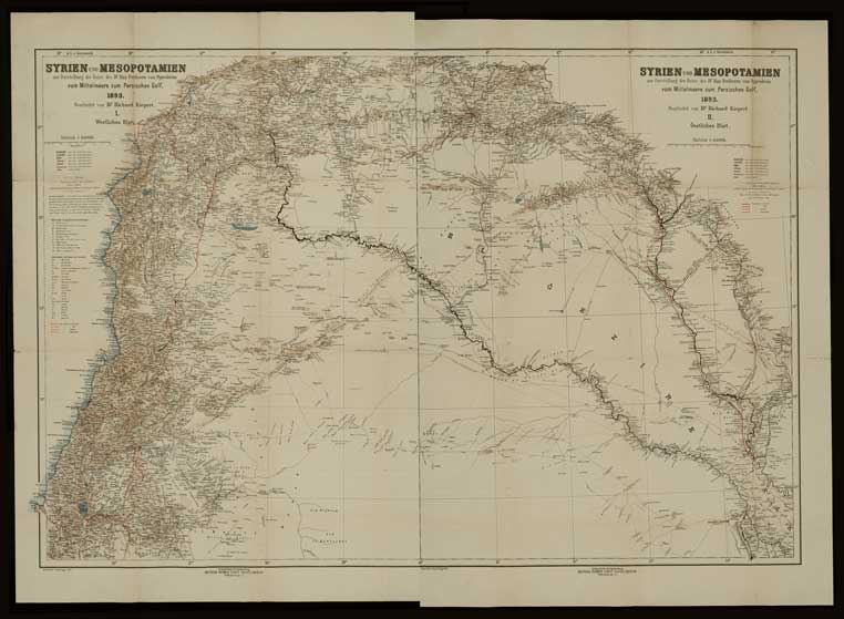 キーペルト（子）作製シリア・メソポタミア地図（合成地図）